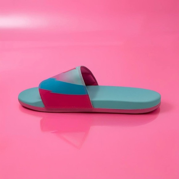 Adidas Adilette Comfort Slides Lionel Messi Inter Miami Aqua Pink Men Size 13 main image 9